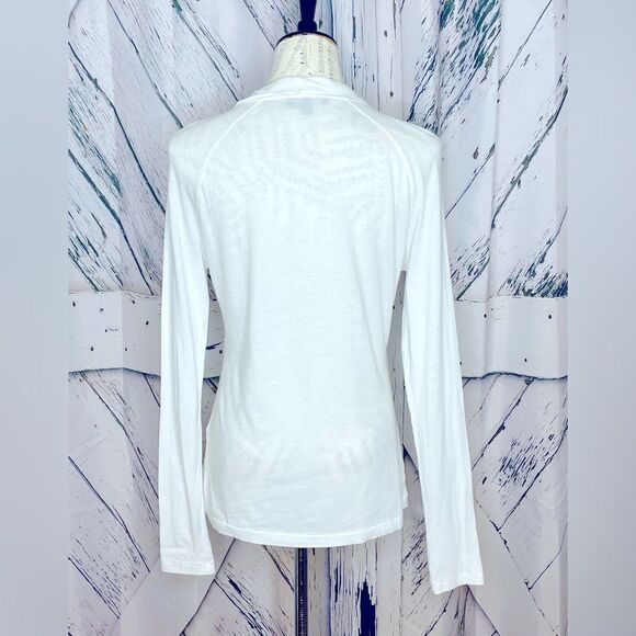 Ralph Lauren Blue Label White Ruffle Top Long Sleeves L - Picture 3 of 5
